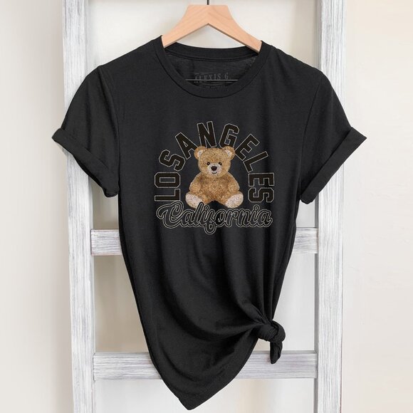Los Angeles Shirt, California Shirt, Hollywood Shirt, Teddy Bear Tee - Picture 1 of 2